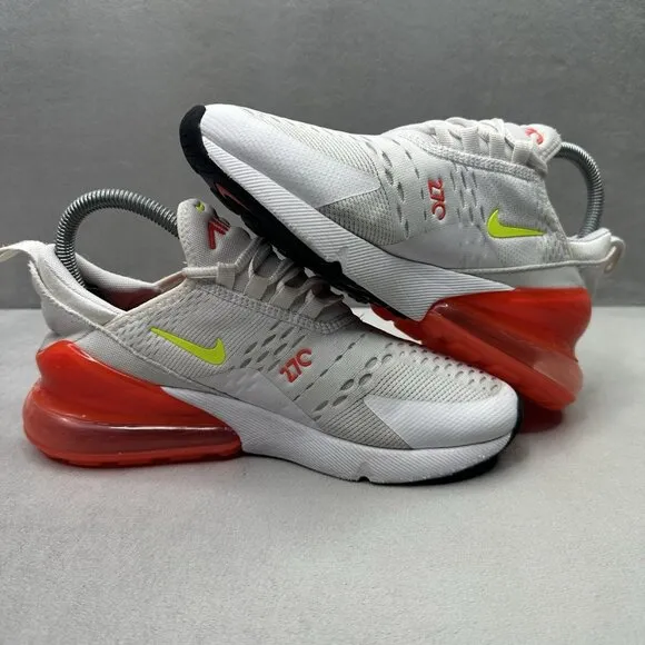 Nike Air Max 270 Womens Size 6.5 Shoes White/Crimson Athletic Running Sneakers