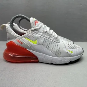 Nike Air Max 270 Womens Size 6.5 Shoes White/Crimson Athletic Running Sneakers