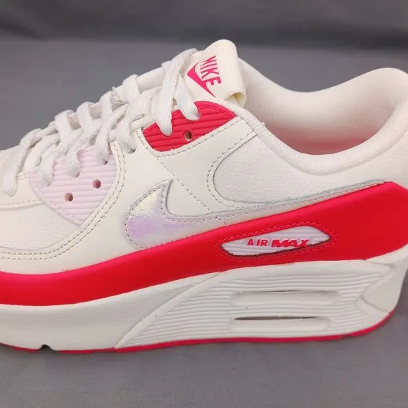 Nike Air Max 90 LV8 Women's Shoes Sneakers HF5073 133 White Red Sizes 8-10