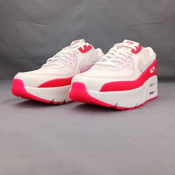Nike Air Max 90 LV8 Women's Shoes Sneakers HF5073 133 White Red Sizes 8-10