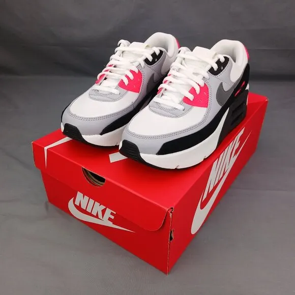 Nike Air Max 90 LV8 Women's Shoes Sneakers HF5073 133 White Red Sizes 8-10