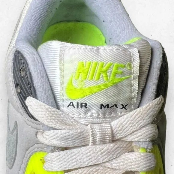Nike Air Max 90 Recraft Volt‎ Men's Size 6 White Gray Black Neon CD0881-103