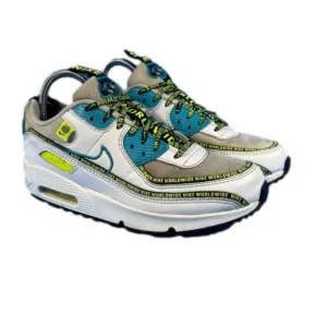 Nike Air Max 90 'Worldwide Pack - Blue Fury Volt' Sneaker Size 6Y