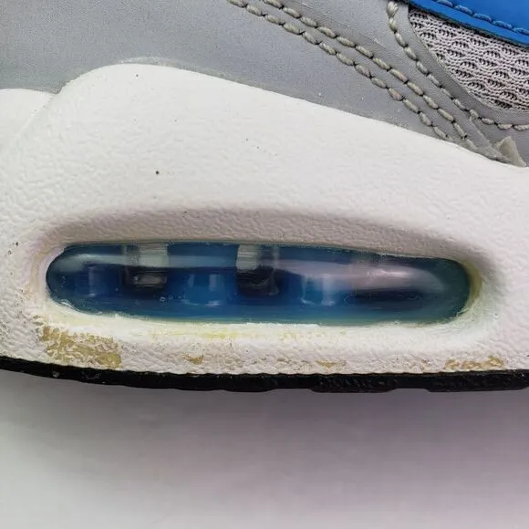 Nike Air Max 90 Youth Sz 5.5Y Womens Sz 7 Gray Blue Sneaker Shoes 579995-041