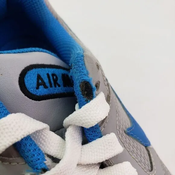 Nike Air Max 90 Youth Sz 5.5Y Womens Sz 7 Gray Blue Sneaker Shoes 579995-041