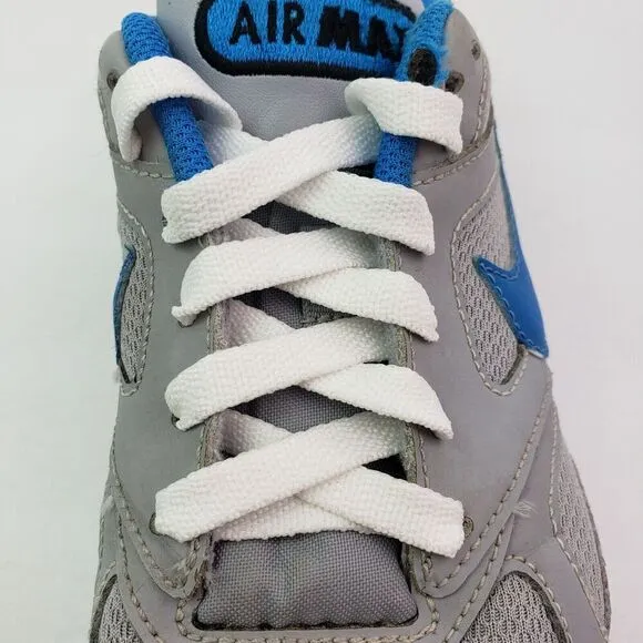 Nike Air Max 90 Youth Sz 5.5Y Womens Sz 7 Gray Blue Sneaker Shoes 579995-041
