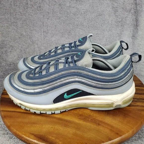 Nike Air Max 97 Shoes Men's 12 Monsoon Blue Lace Up Low Top Athletic Sneakers