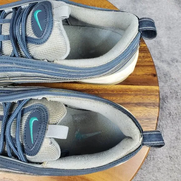 Nike Air Max 97 Shoes Men's 12 Monsoon Blue Lace Up Low Top Athletic Sneakers