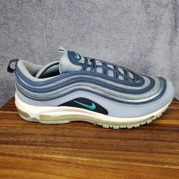 Nike Air Max 97 Shoes Men's 12 Monsoon Blue Lace Up Low Top Athletic Sneakers