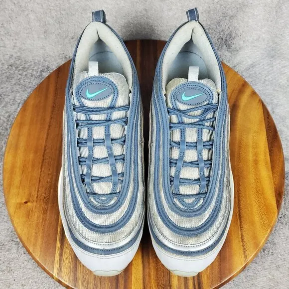 Nike Air Max 97 Shoes Men's 12 Monsoon Blue Lace Up Low Top Athletic Sneakers