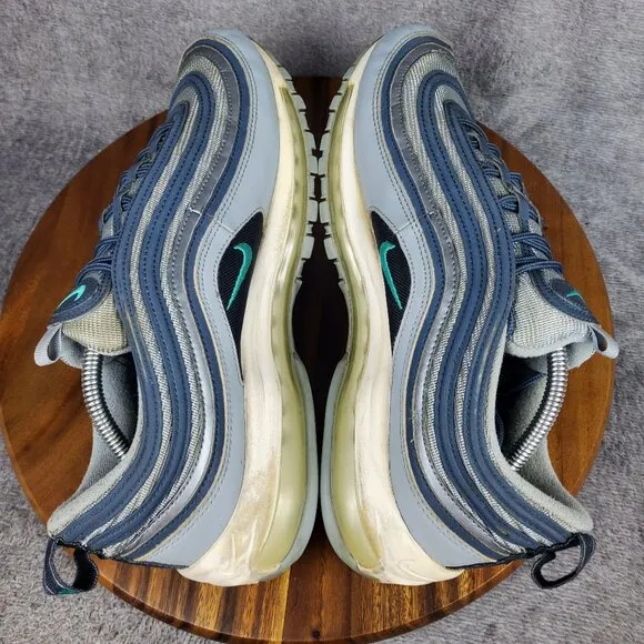 Nike Air Max 97 Shoes Men's 12 Monsoon Blue Lace Up Low Top Athletic Sneakers