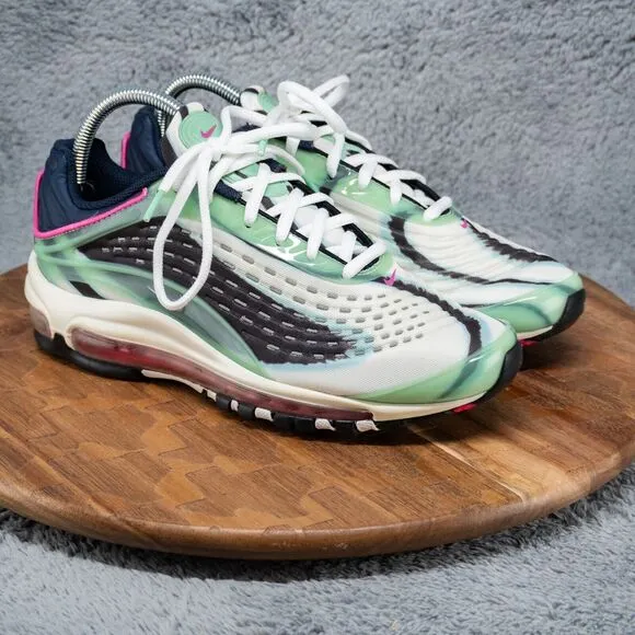 Nike Air Max Deluxe &quot;GS&quot; Green/White Running Shoes AR0115-301 SZ 7 Y Boys Youth