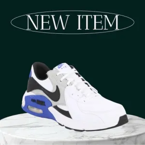 Nike Air Max Excee Sneakers Size 10 White and Blue with Black