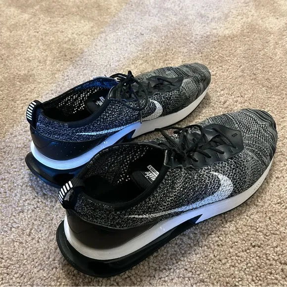 Nike Air Max FlyKnit Racer Shoes Black and White Men’s Size 15 US 49.5 EU