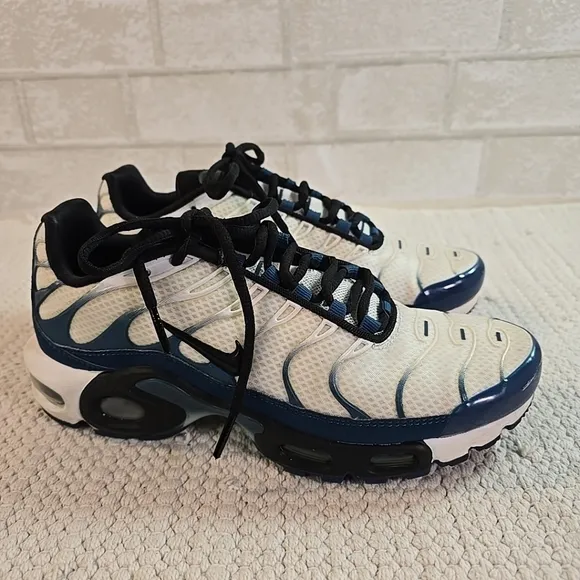 Nike Air Max Plus OG Low Top Lace Up Sneakers Shoes Blue Black White Men's 7
