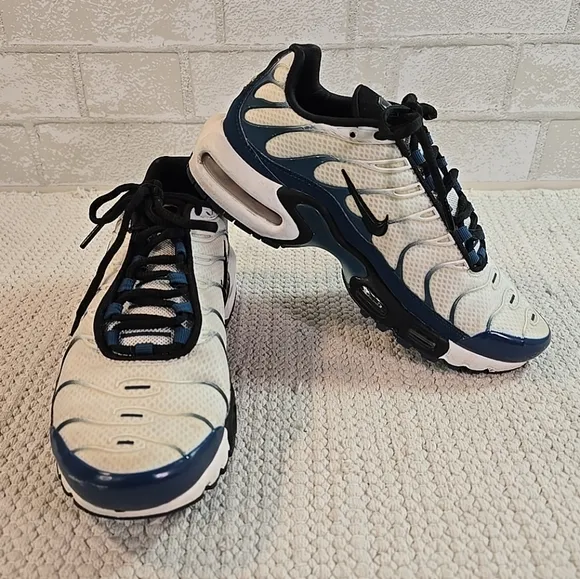 Nike Air Max Plus OG Low Top Lace Up Sneakers Shoes Blue Black White Men's 7