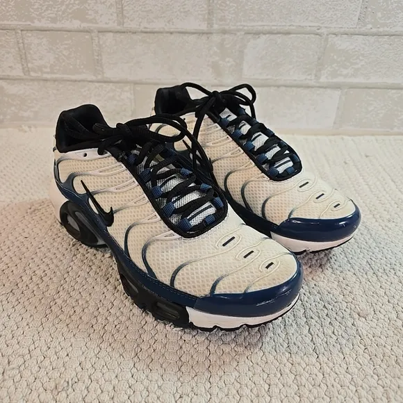 Nike Air Max Plus OG Low Top Lace Up Sneakers Shoes Blue Black White Men's 7