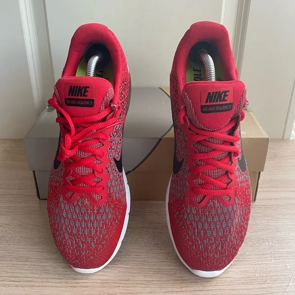Nike Air Max Sequent 2 Running Shoes University Red/Black  Men Sneakers- SZ 9