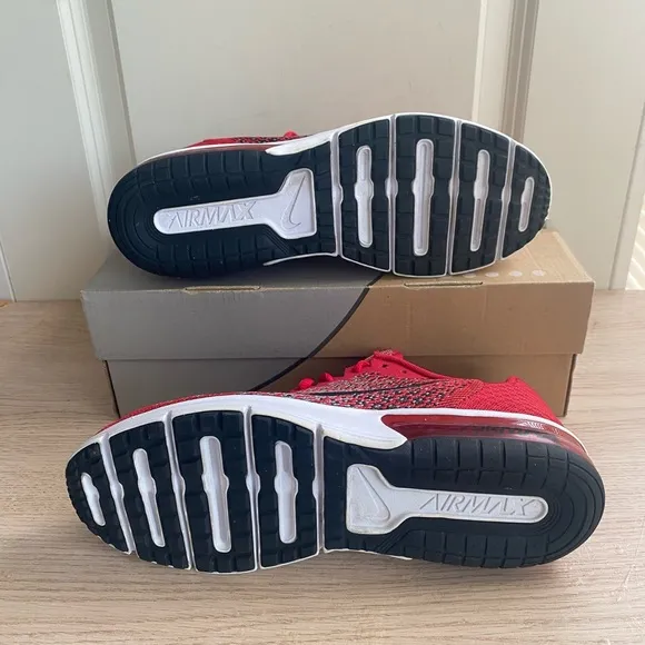 Nike Air Max Sequent 2 Running Shoes University Red/Black  Men Sneakers- SZ 9