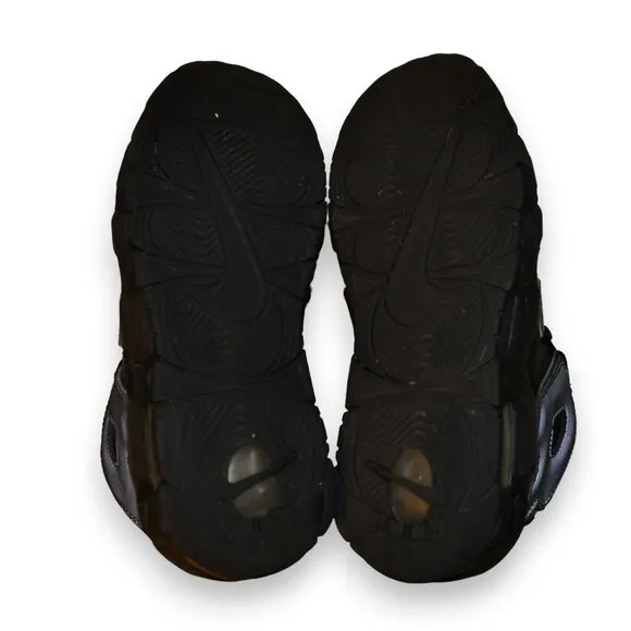 Nike Air More Uptempo 3M Reflective Black Basketball Shoes Boys Size 5Y Black