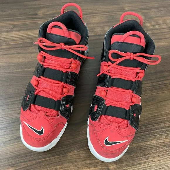 Nike Air More Uptempo Men's Athletic Basketball Shoes Red Black I Got Next US 11