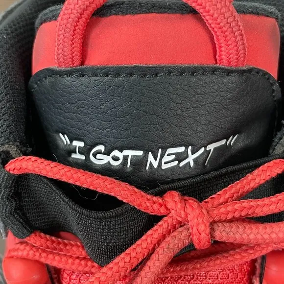 Nike Air More Uptempo Men's Athletic Basketball Shoes Red Black I Got Next US 11