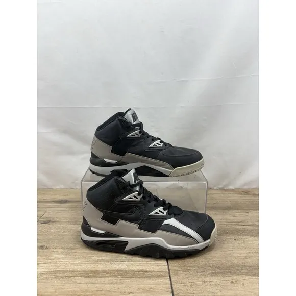 Nike Air Trainer SC High Raiders Mens Black Grey 302346-013 Size 8 Basketball