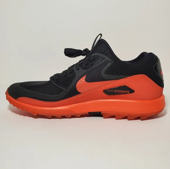 Nike Air Zoom 90 IT Black Orange/Red GOLF Shoes Men's Size 10.5 844569-003