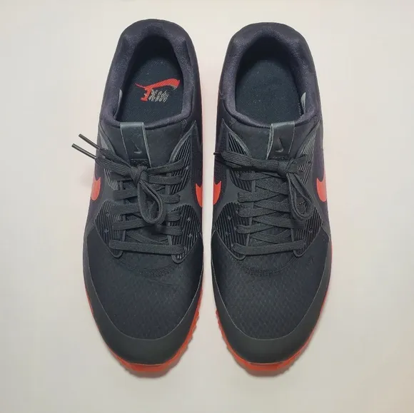 Nike Air Zoom 90 IT Black Orange/Red GOLF Shoes Men's Size 10.5 844569-003