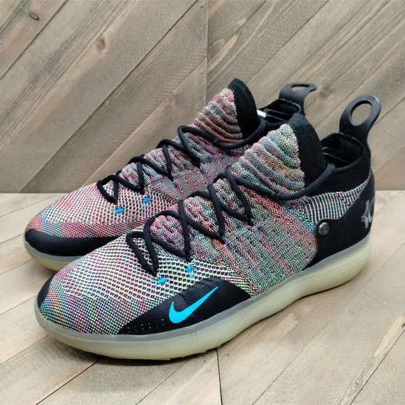 Nike‎ Air Zoom KD 11 Basketball Sneakers Mens Size 13 Flyknit Multicolor Shoes
