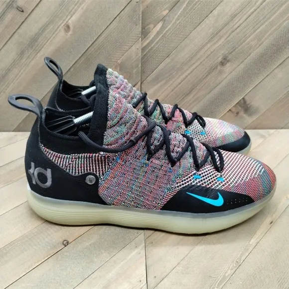 Nike‎ Air Zoom KD 11 Basketball Sneakers Mens Size 13 Flyknit Multicolor Shoes
