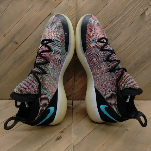 Nike‎ Air Zoom KD 11 Basketball Sneakers Mens Size 13 Flyknit Multicolor Shoes