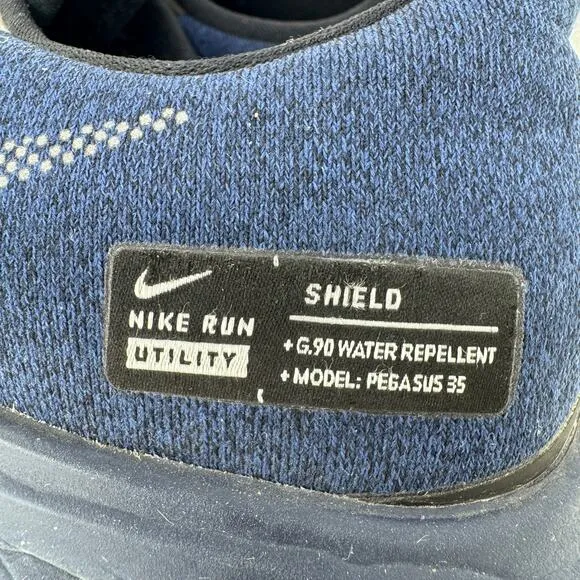 Nike Air Zoom Pegasus 35 Shield Utility Running Shoes Mens 8 Blue AA1643-003