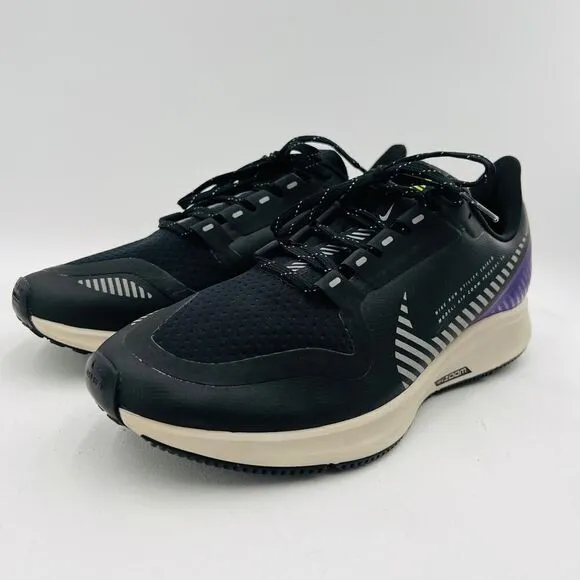 Nike Air Zoom Pegasus 36 Shield Athletic Running Women's Black Sneakers Size 9