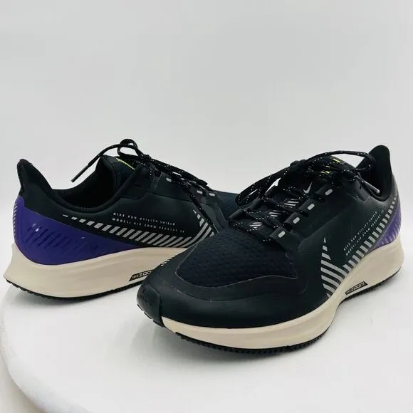 Nike Air Zoom Pegasus 36 Shield Athletic Running Women's Black Sneakers Size 9