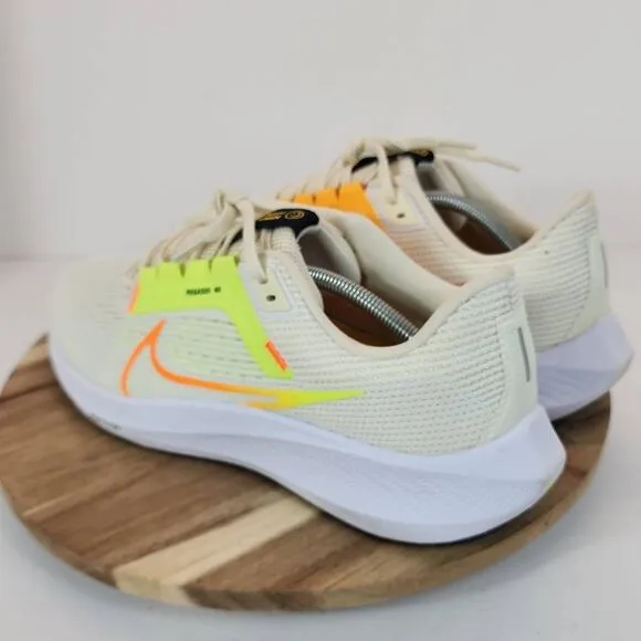 Nike Air Zoom Pegasus 40 White Coconut Milk Lime Shoes DV3853-101 Men's Size 12