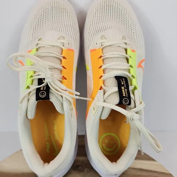 Nike Air Zoom Pegasus 40 White Coconut Milk Lime Shoes DV3853-101 Men's Size 12