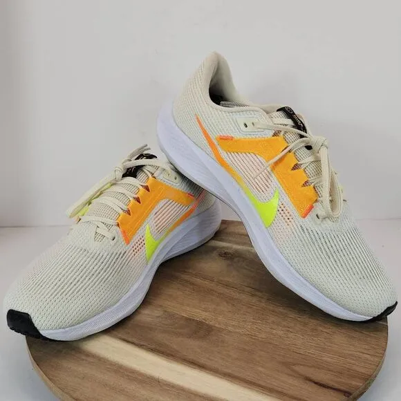 Nike Air Zoom Pegasus 40 White Coconut Milk Lime Shoes DV3853-101 Men's Size 12