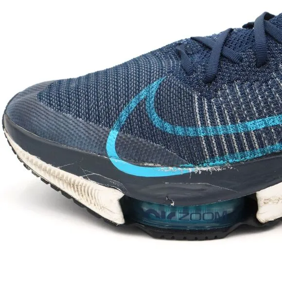 Nike Air Zoom Tempo Next% Mens 12 Flyknit College Navy Running Shoes *No Insoles