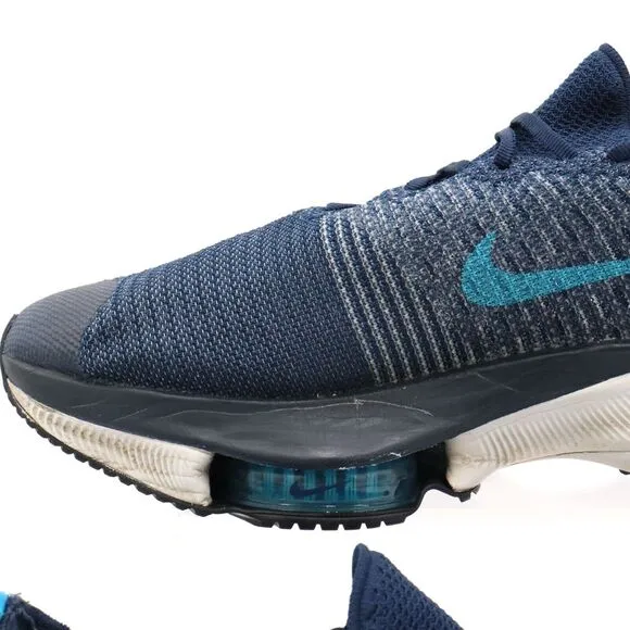 Nike Air Zoom Tempo Next% Mens 12 Flyknit College Navy Running Shoes *No Insoles