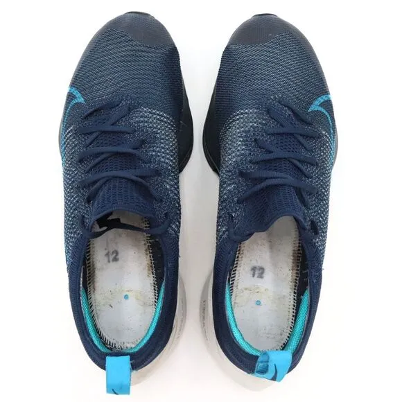 Nike Air Zoom Tempo Next% Mens 12 Flyknit College Navy Running Shoes *No Insoles