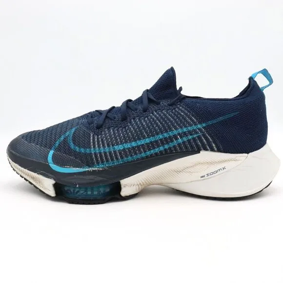 Nike Air Zoom Tempo Next% Mens 12 Flyknit College Navy Running Shoes *No Insoles