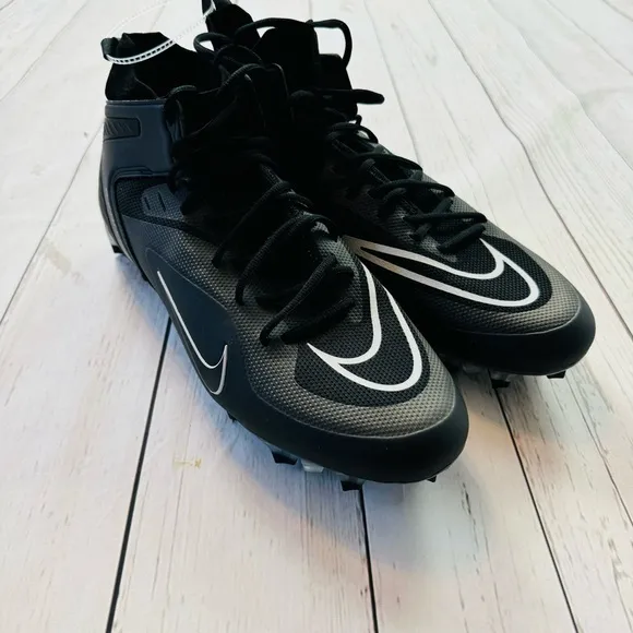 Nike Alpha Huarache 8 Elite Lacrosse Shoes Black Grey Silver CW4440-011 Men's 13