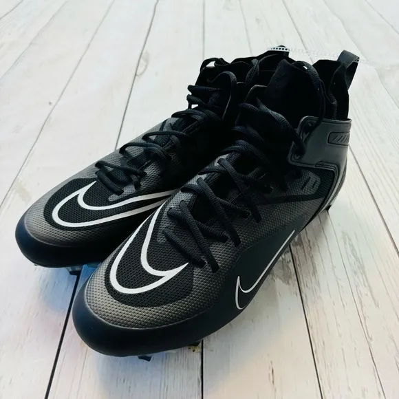 Nike Alpha Huarache 8 Elite Lacrosse Shoes Black Grey Silver CW4440-011 Men's 13