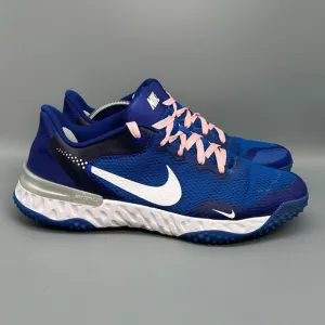 Nike Alpha Huarache Elite 3 Turf Men's 13 Blue Baseball Cleats Lace-Up Low Top