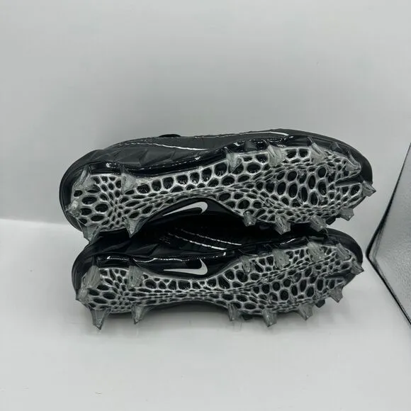 NIKE ALPHA HUARACHE 7 PRO LAX LACROSSE BLACK-METALLIC SILVER Size 8 CJ0265-001