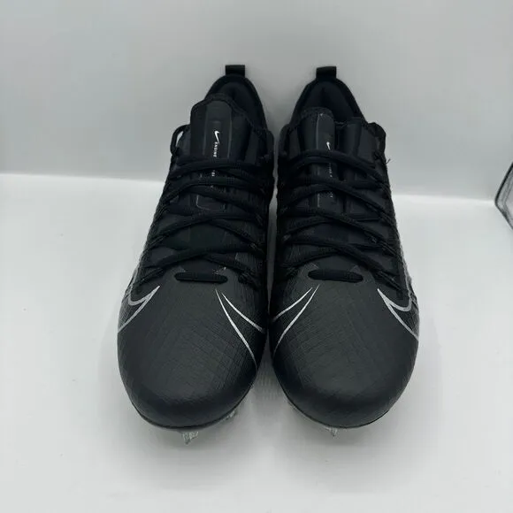 NIKE ALPHA HUARACHE 7 PRO LAX LACROSSE BLACK-METALLIC SILVER Size 8 CJ0265-001