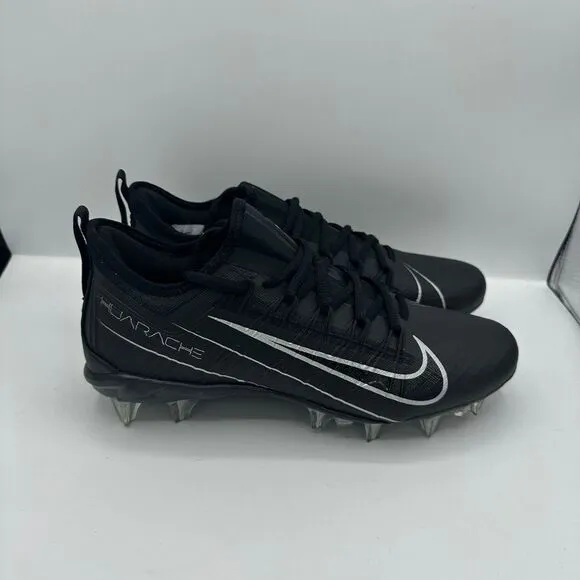 NIKE ALPHA HUARACHE 7 PRO LAX LACROSSE BLACK-METALLIC SILVER Size 8 CJ0265-001