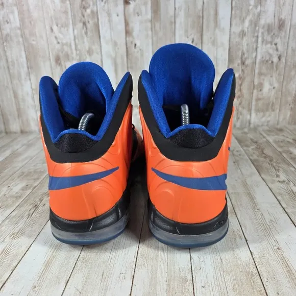 Nike‎ Basketball Shoes High Top Orange Blue Accents Sneakers Mens Size 10