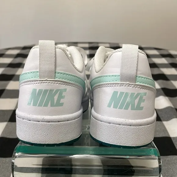 Nike Big Kid Court Borough Low Recraft GS Sneakers Shoe White Jade Ice Teal 6.5Y